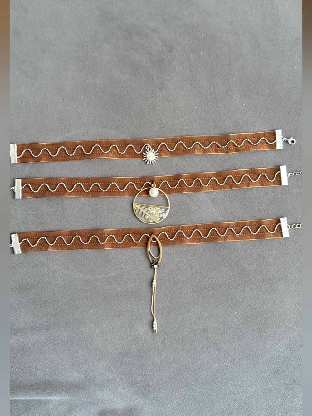 Eclectic Brown Choker Necklace - Buyers Choice-Handmade Unique Jewelry Gift